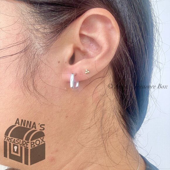 Tiffany & Co. 925 Silver Frank Gehry 14mm Torque Cube Earrings (bx, pch, ribbon) - Picture 6 of 6